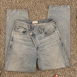 Agolde Criss Cross Jeans in Suburbia Wash